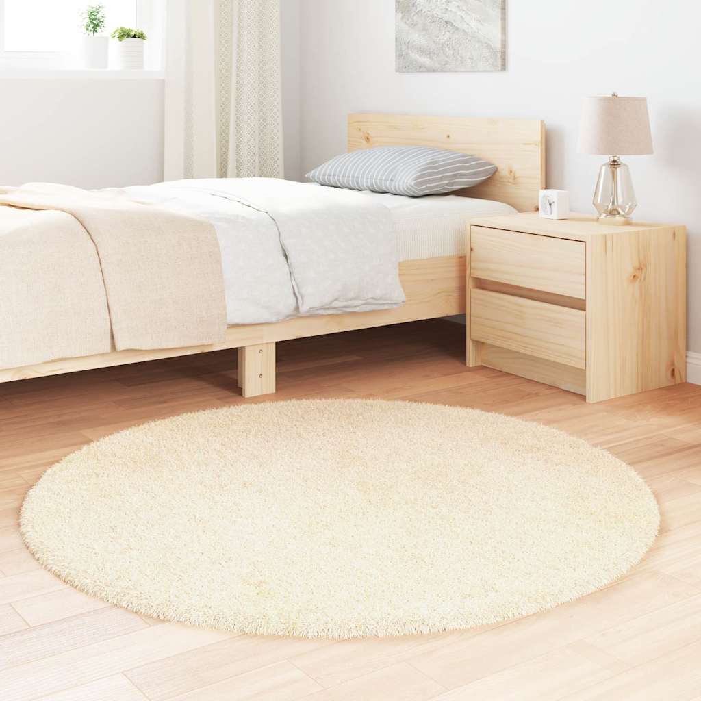 Vidaxx tappeto a pelo lungo navarra 120x120 cm poliestere color crema