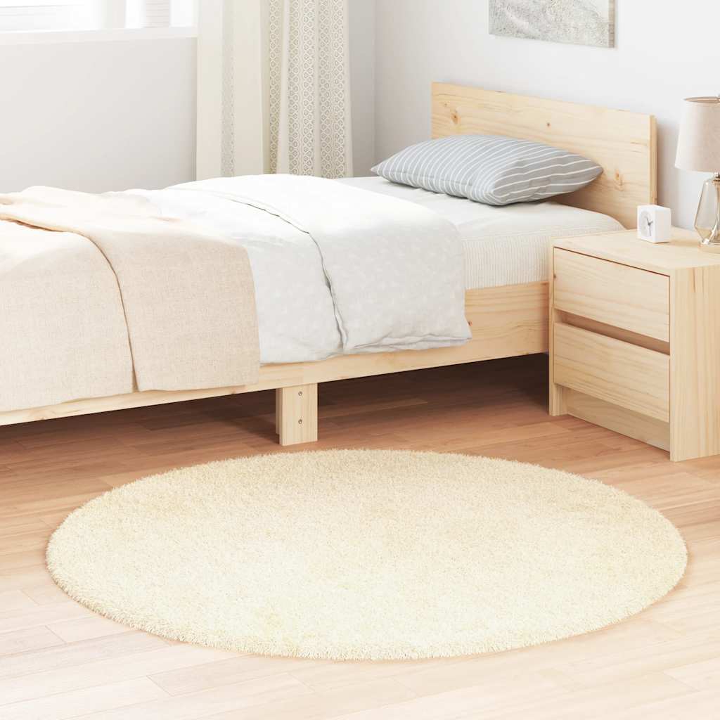 Vidaxx tappeto a pelo lungo navarra 120x120 cm poliestere color crema