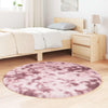 Vidaxl hoogpolig vloerkleed navarra 120x120 cm polyester stoffig roze