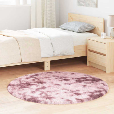 Vidaxx tappeto a pelo lungo navarra 120x120 cm poliestere rosa antico