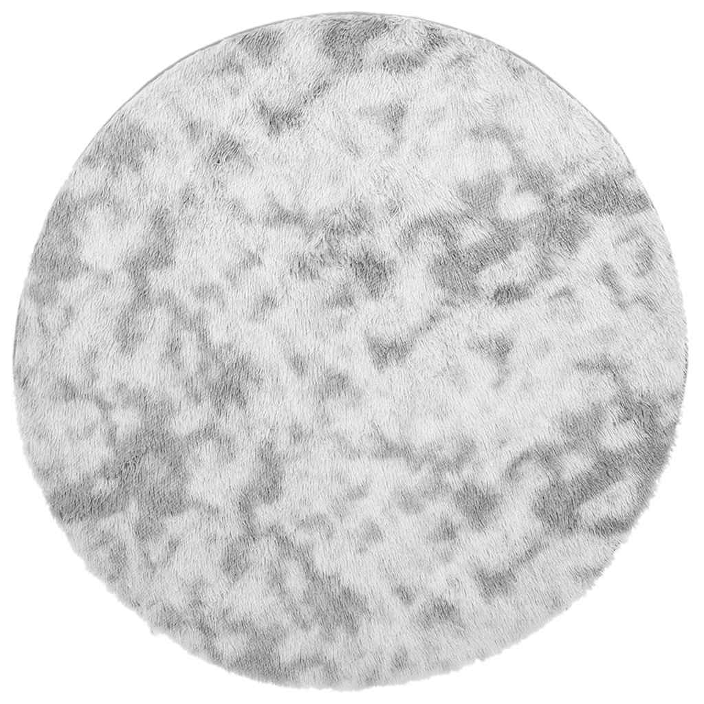 Vidaxx alfombra de pelo largo navarra 120x120 cm poliéster gris plata