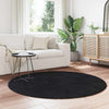 Vidaxx tappeto a pelo lungo navarra 160x160 cm poliestere nero