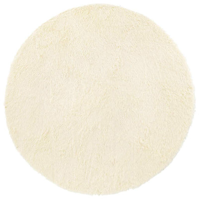 Vidaxx tappeto a pelo lungo navarra 160x160 cm poliestere color crema