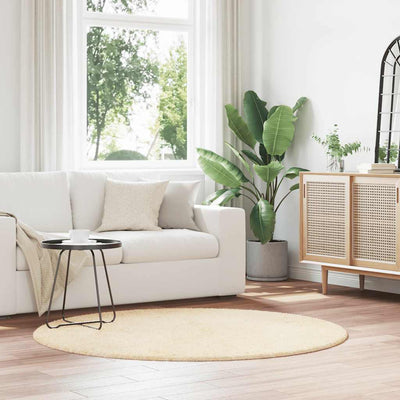 Vidaxx tappeto a pelo lungo navarra 160x160 cm poliestere color crema