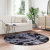 Vidaxx tappeto a pelo lungo navarra 160x160 cm poliestere grigio scuro