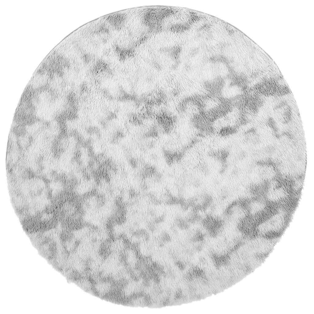 Vidaxx alfombra de pelo largo navarra 160x160 cm poliéster gris plata