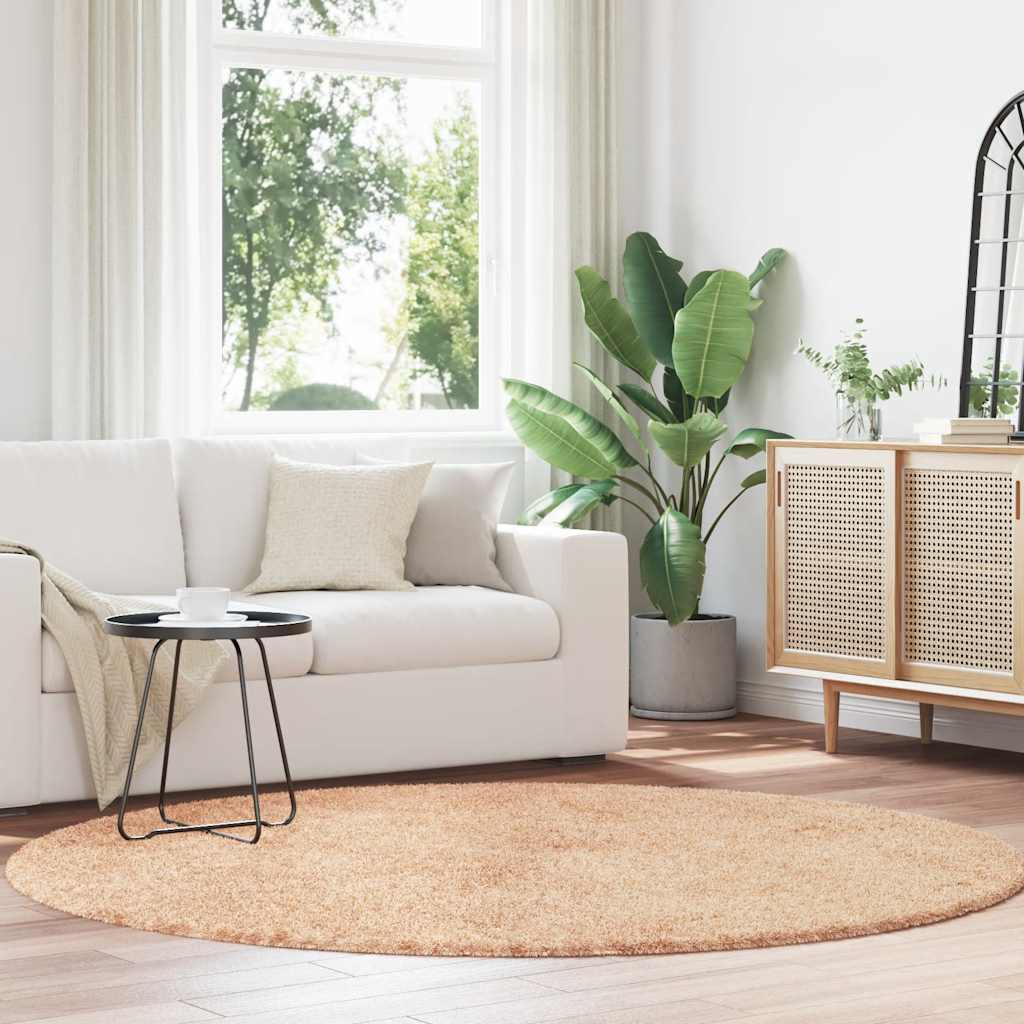 Tappeto Vidaxx a pelo lungo Navarra 200x200 cm poliestere beige