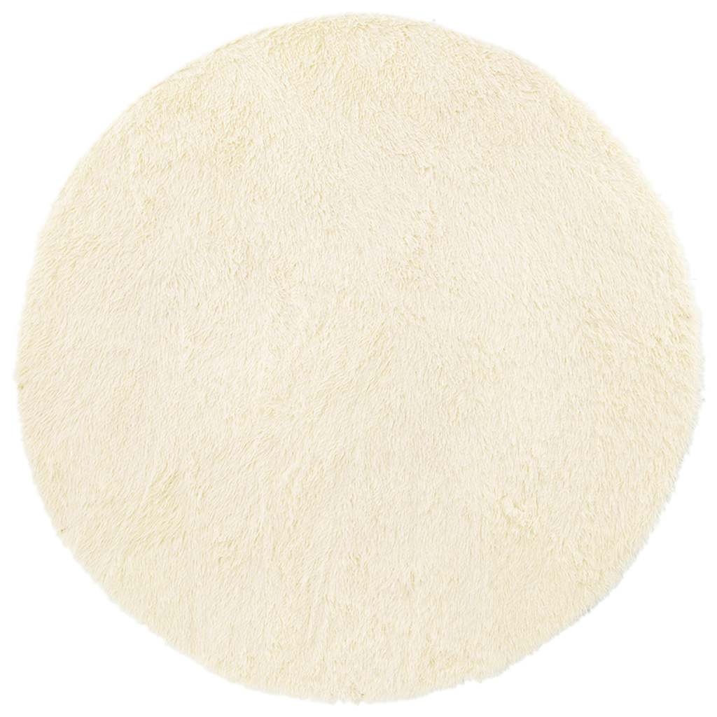 Vidaxx alfombra de pelo largo navarra 240x240 cm poliéster color crema