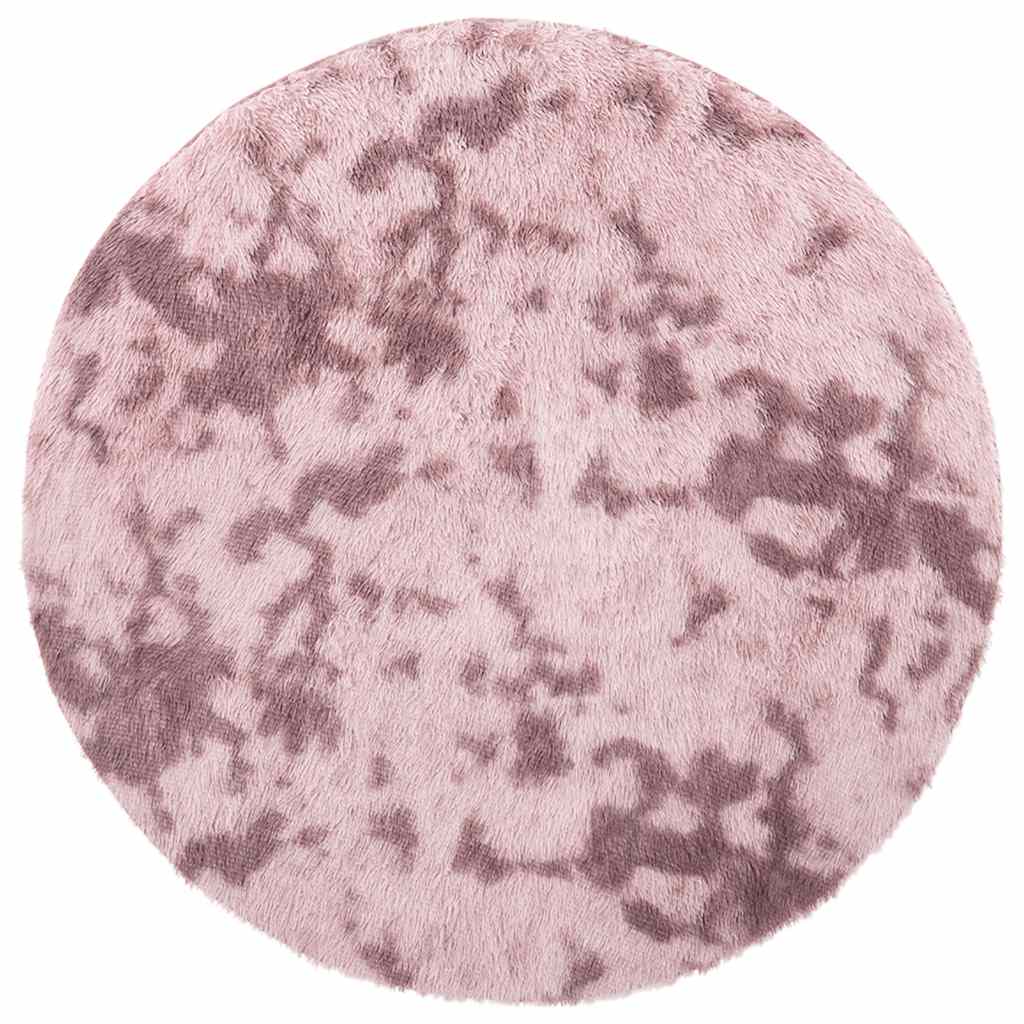 Vidaxx alfombra de pelo largo navarra 240x240 cm poliéster rosa polvoriento