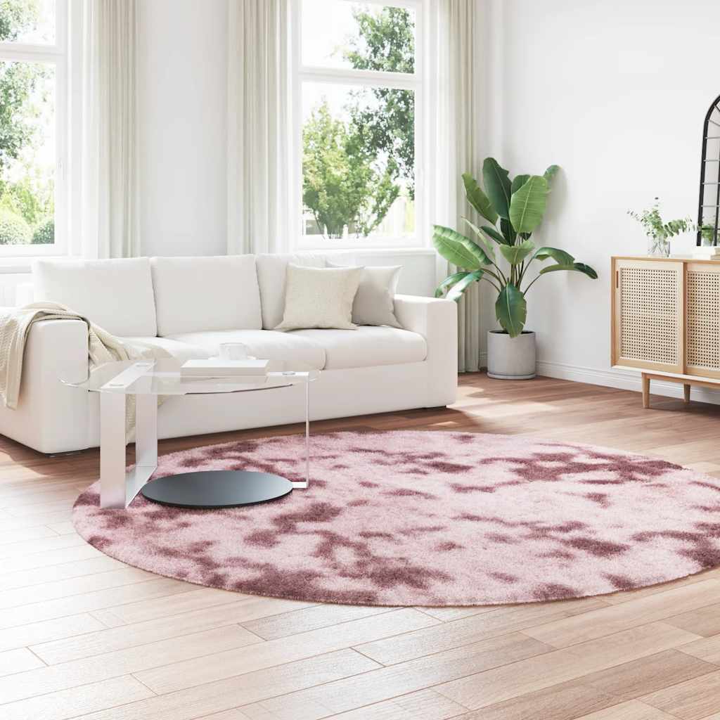 Vidaxx alfombra de pelo largo navarra 240x240 cm poliéster rosa polvoriento