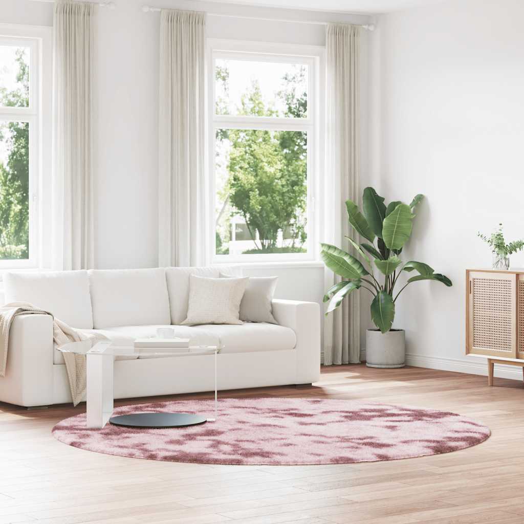 Vidaxx alfombra de pelo largo navarra 240x240 cm poliéster rosa polvoriento