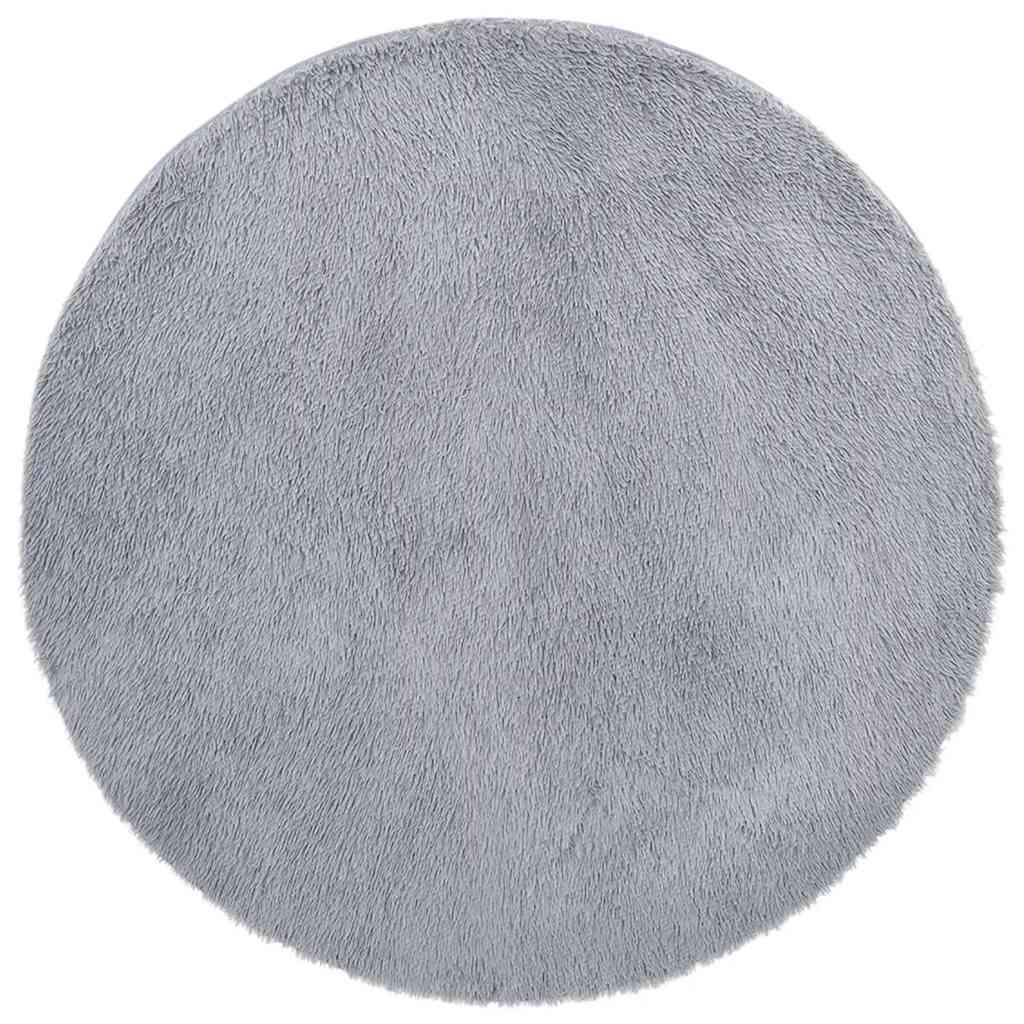 Vidaxx tappeto a pelo lungo navarra 240x240 cm poliestere grigio chiaro