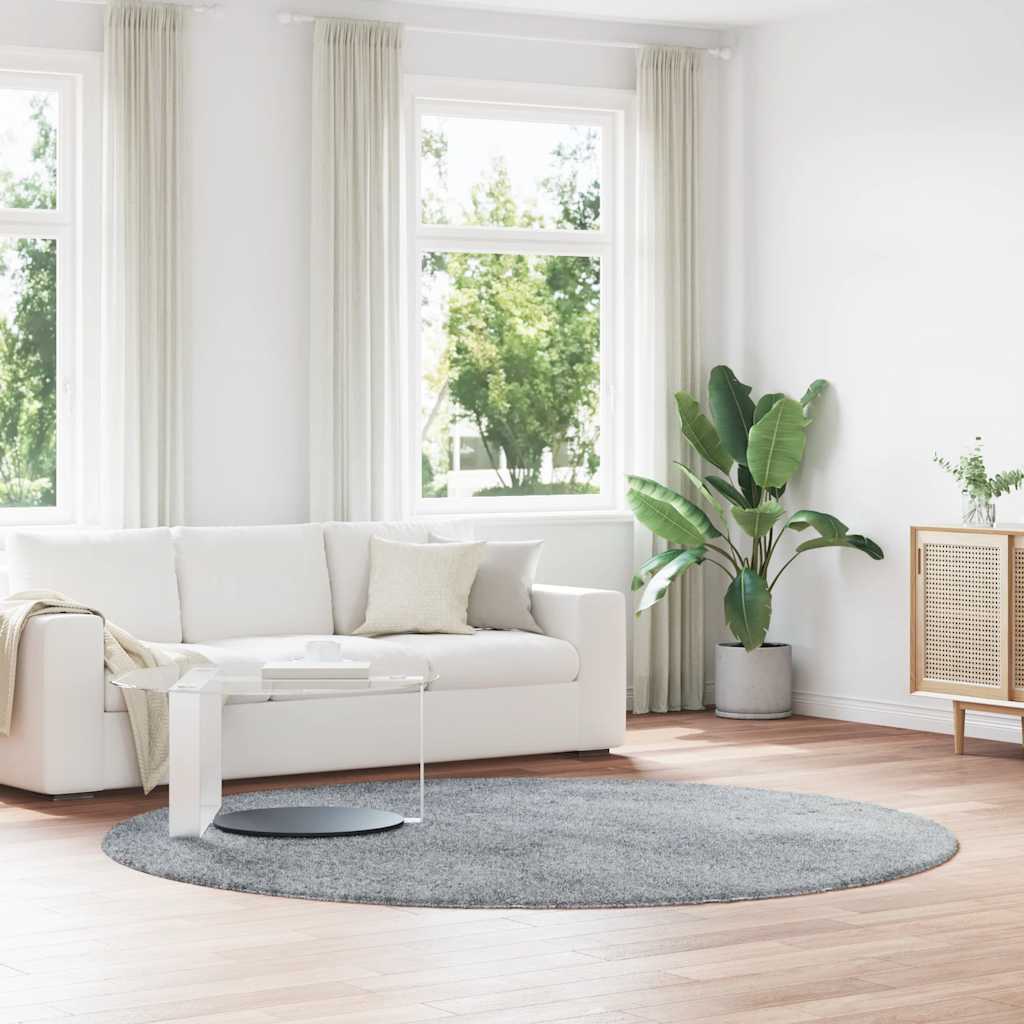 Vidaxx tappeto a pelo lungo navarra 240x240 cm poliestere grigio chiaro