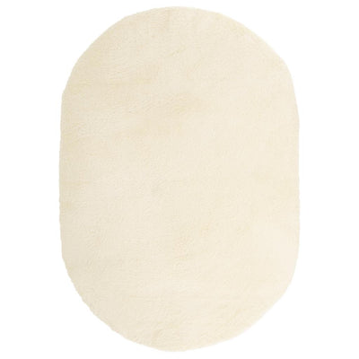 Vidaxl hoogpolig vloerkleed navarra 300x200 cm polyester crèmekleurig