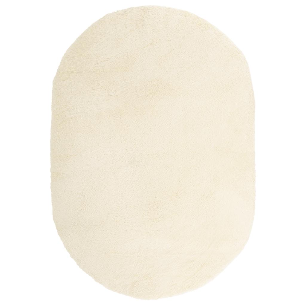 Vidaxx alfombra de pelo largo navarra 300x200 cm poliéster color crema