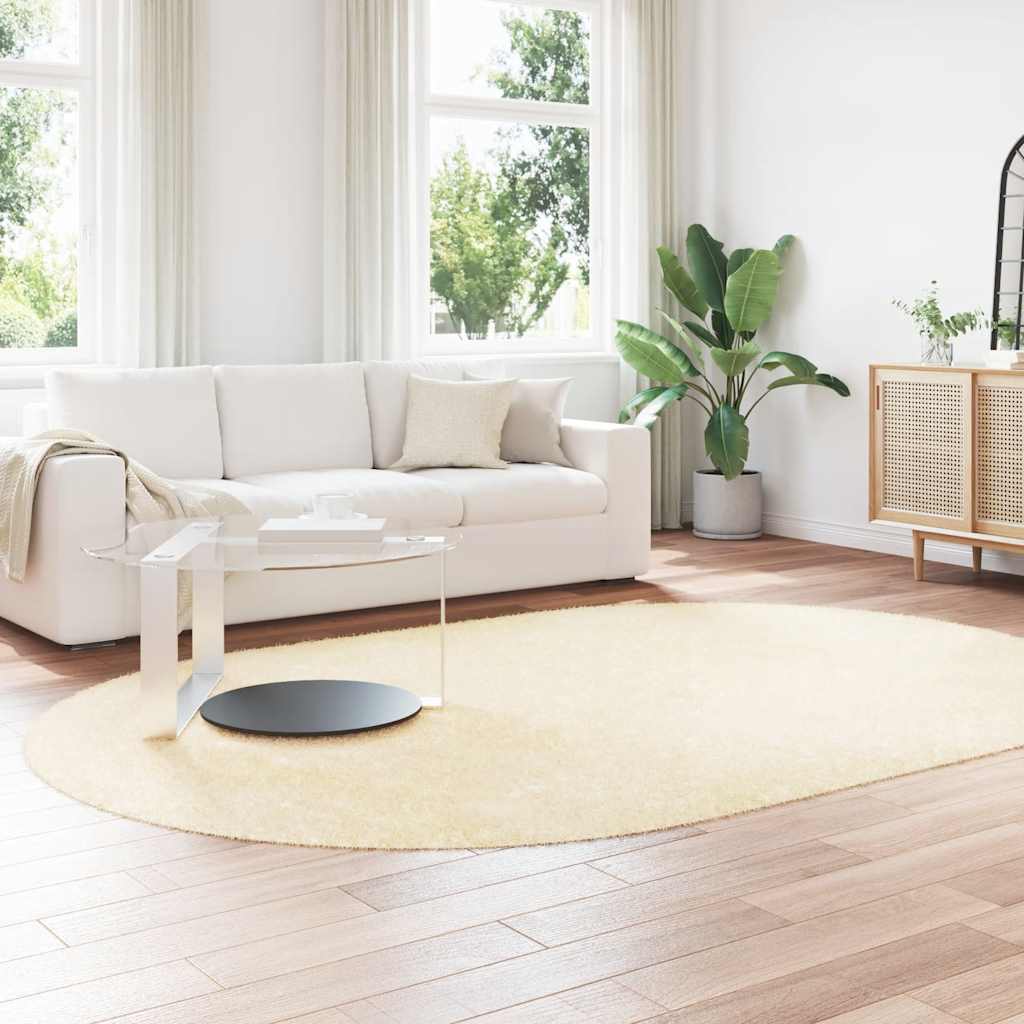 Vidaxx alfombra de pelo largo navarra 300x200 cm poliéster color crema