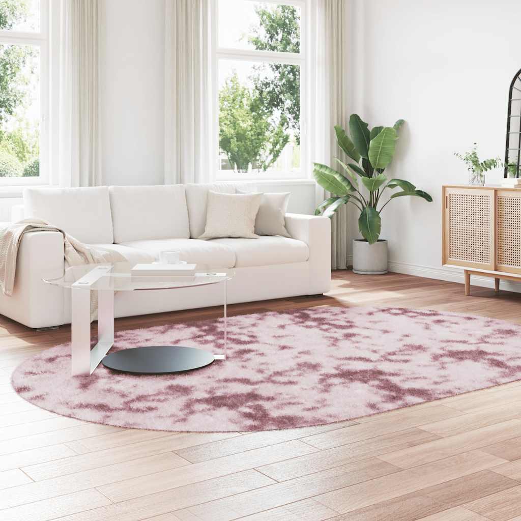 Vidaxx tappeto a pelo lungo navarra 300x200 cm poliestere rosa antico