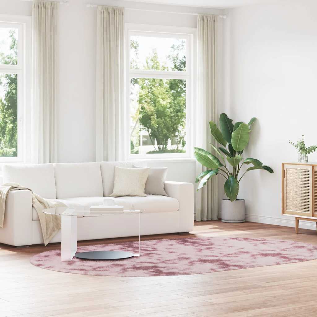 Vidaxx tappeto a pelo lungo navarra 300x200 cm poliestere rosa antico