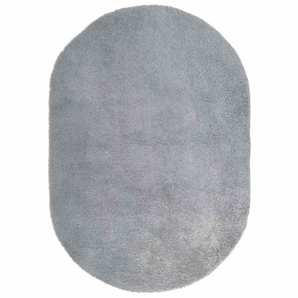 Vidaxx alfombra de pelo largo navarra 300x200 cm poliéster gris claro