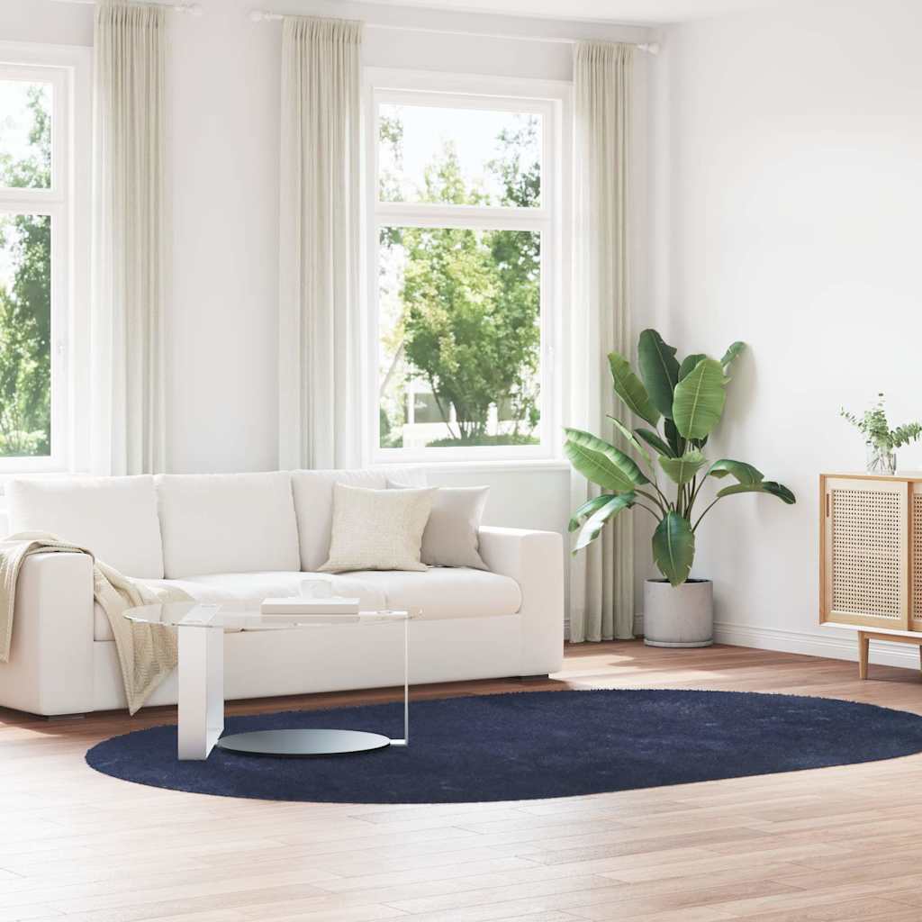 Tappeto Vidaxx a pelo lungo navarra 300x200 cm poliestere blu navy