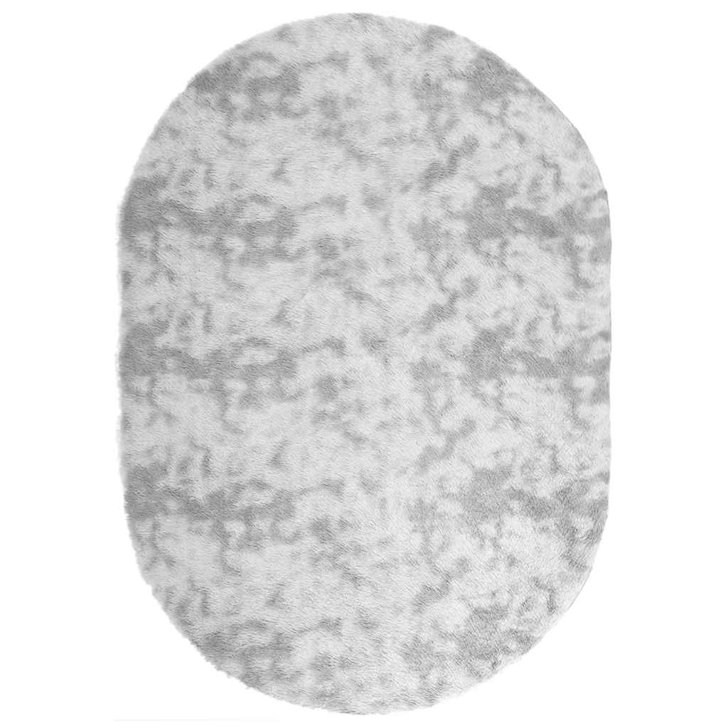Vidaxx tappeto a pelo lungo navarra 300x200 cm poliestere grigio argento