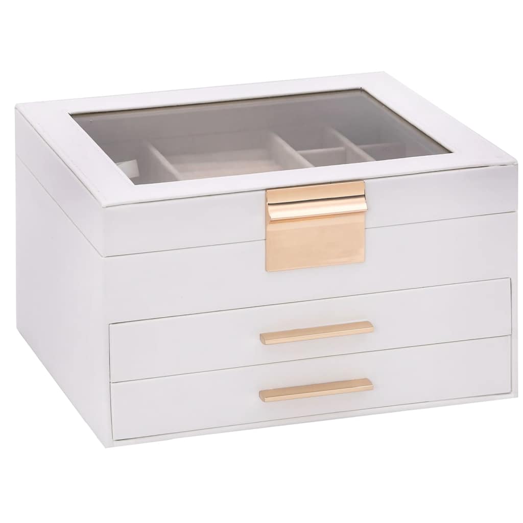 Vidaxx joyero 3 capas 23x20,5x14 cm blanco