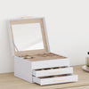 Vidaxx joyero 3 capas 23x20,5x14 cm blanco