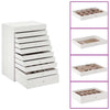 VidaXL joyero 10 capas con soporte para relojes blanco 29x20,5x40,5 cm