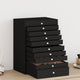 Vidaxxl joyero 10 capas con soporte para relojes negro 29x20,5x40,5 cm