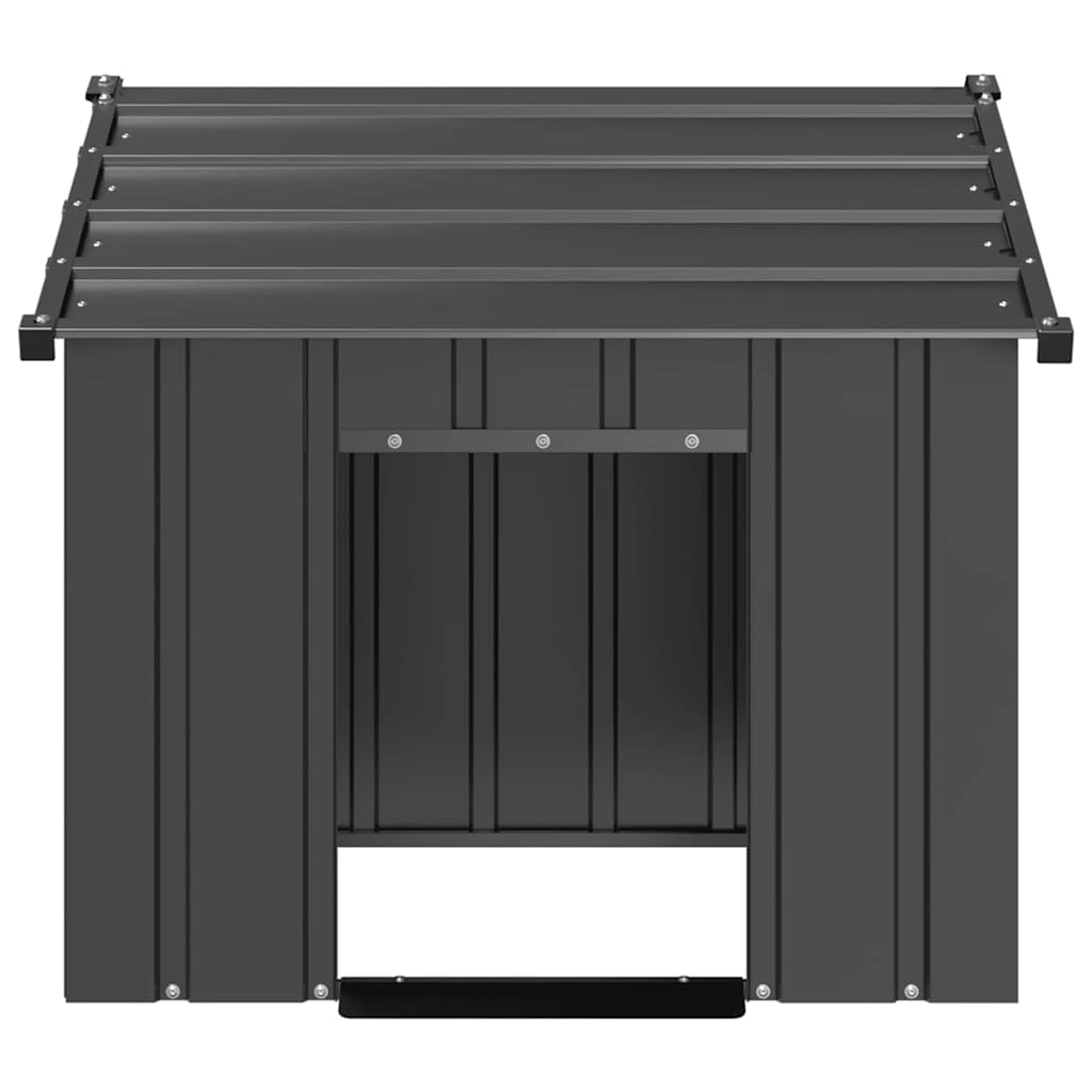 Loft per cani Vidaxl con tetto 85x107x81 cm in acciaio zincato