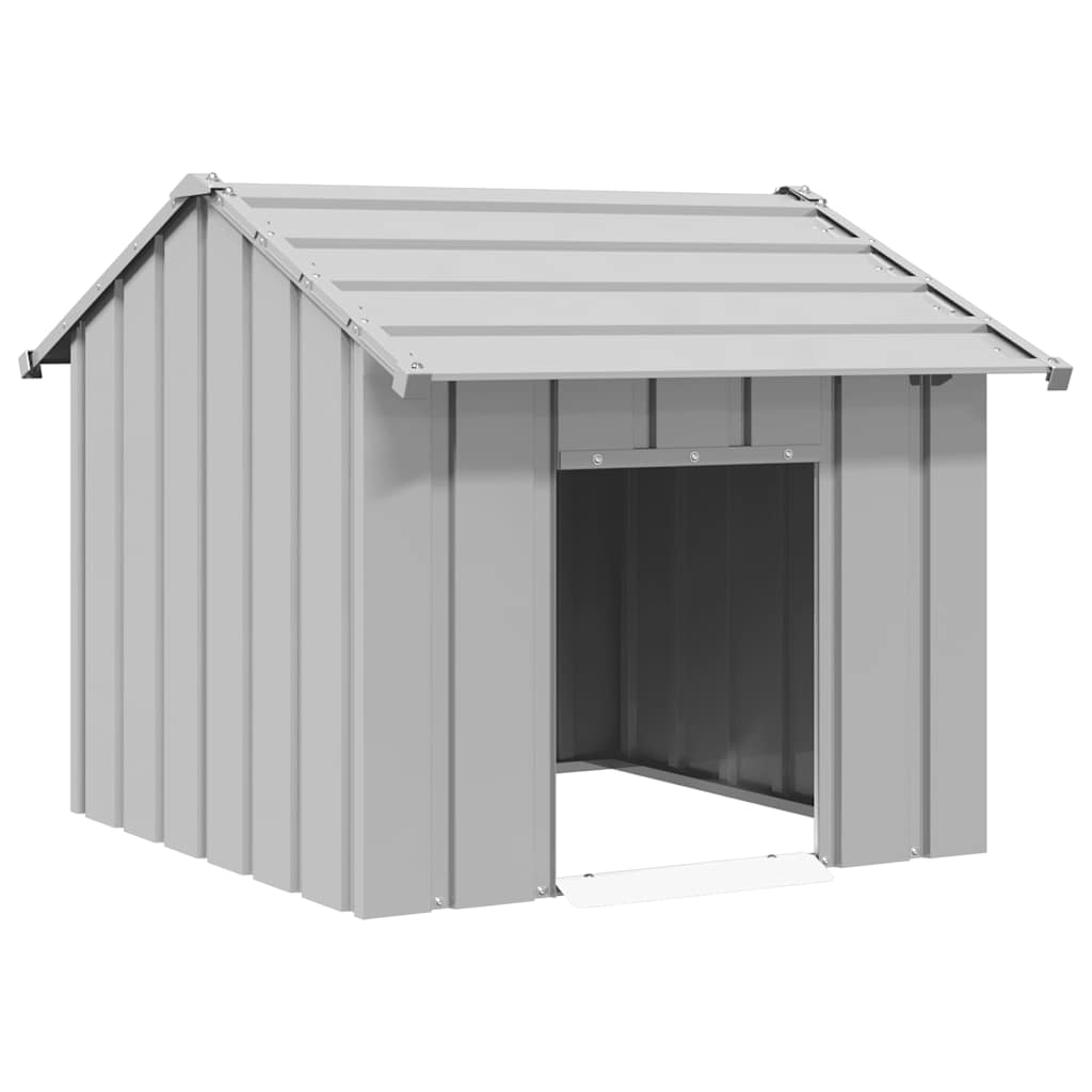 Loft per cani Vidaxl con tetto 85x107x81 cm in acciaio zincato