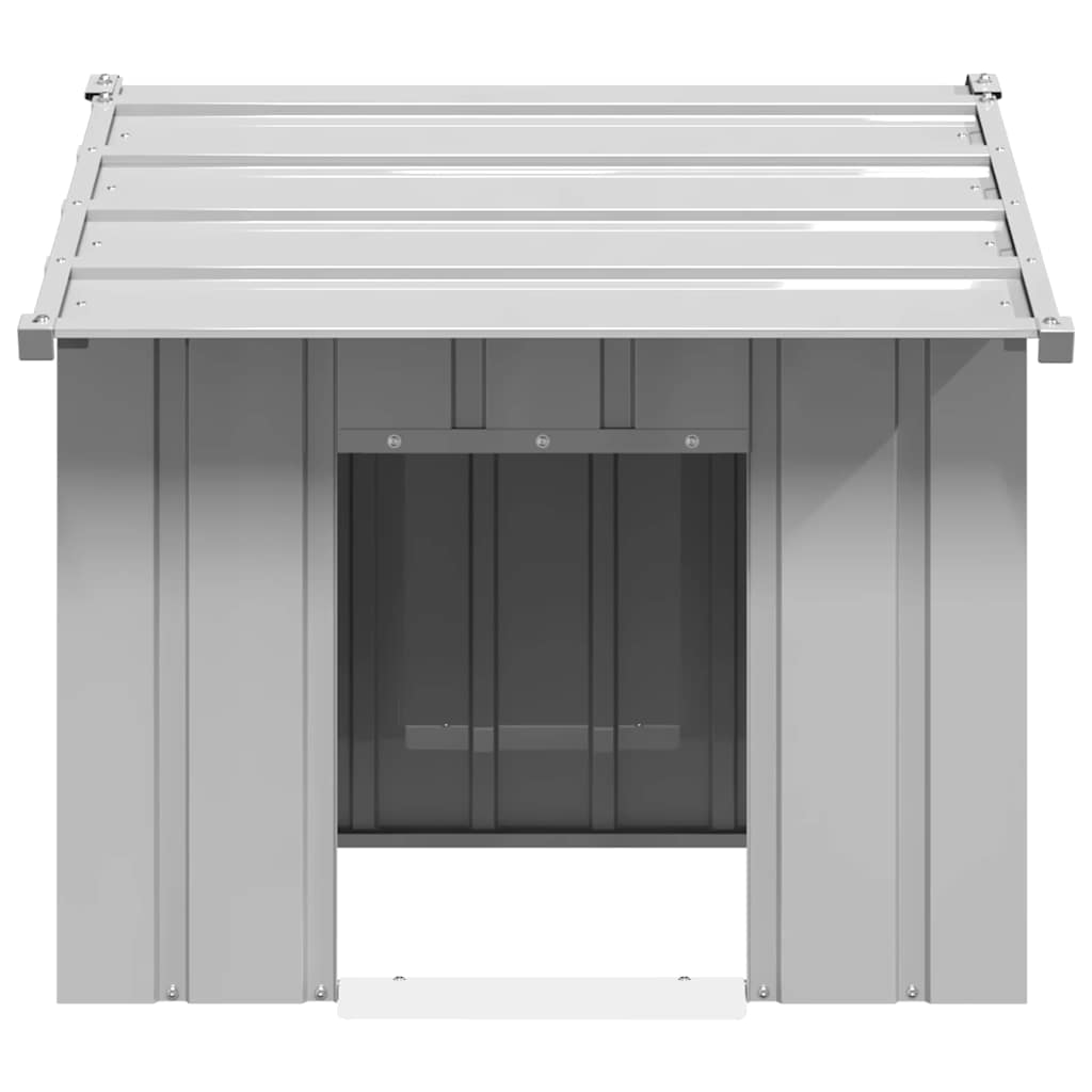 Loft per cani Vidaxl con tetto 85x107x81 cm in acciaio zincato