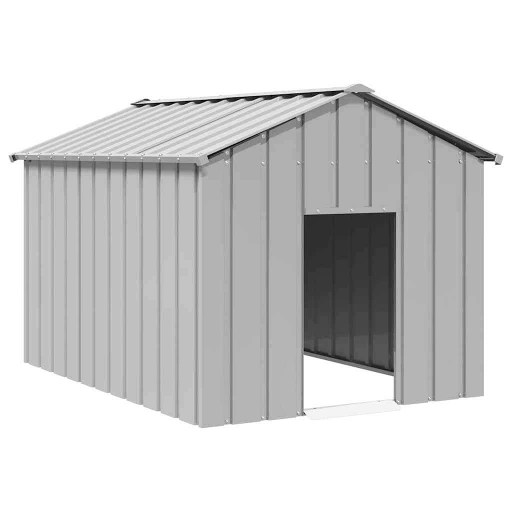 Loft per cani Vidaxl con tetto 113x153x101 cm in acciaio zincato