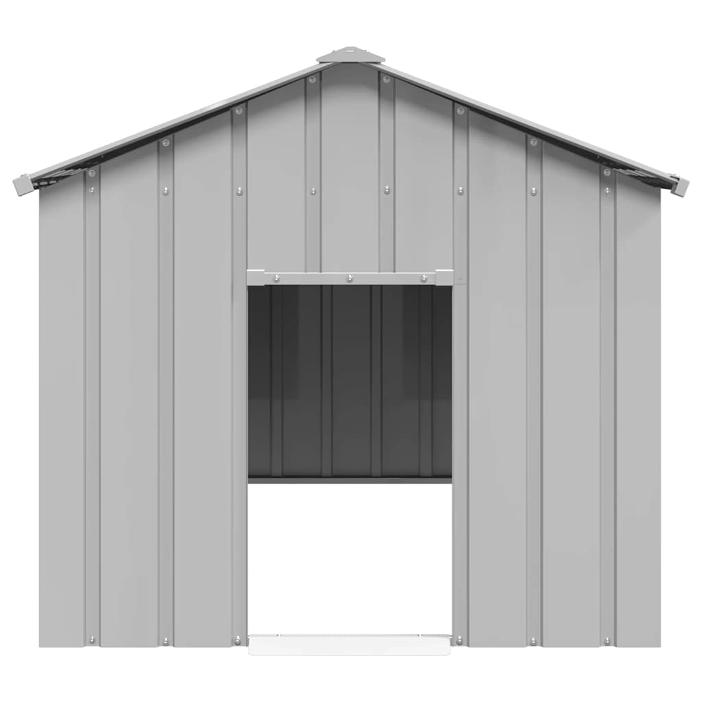 Loft per cani Vidaxl con tetto 113x153x101 cm in acciaio zincato