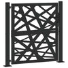 Vidaxl poort met lichtontwerp 100x100 cm staal zwart