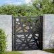 Cancello Vidaxxl con design luminoso 100x100 cm acciaio nero