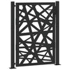 Vidaxl poort met lichtontwerp 100x125 cm staal zwart