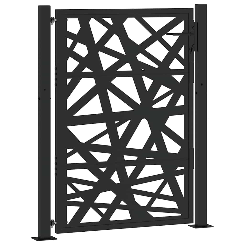 Cancello Vidaxxl con design luminoso 100x125 cm acciaio nero
