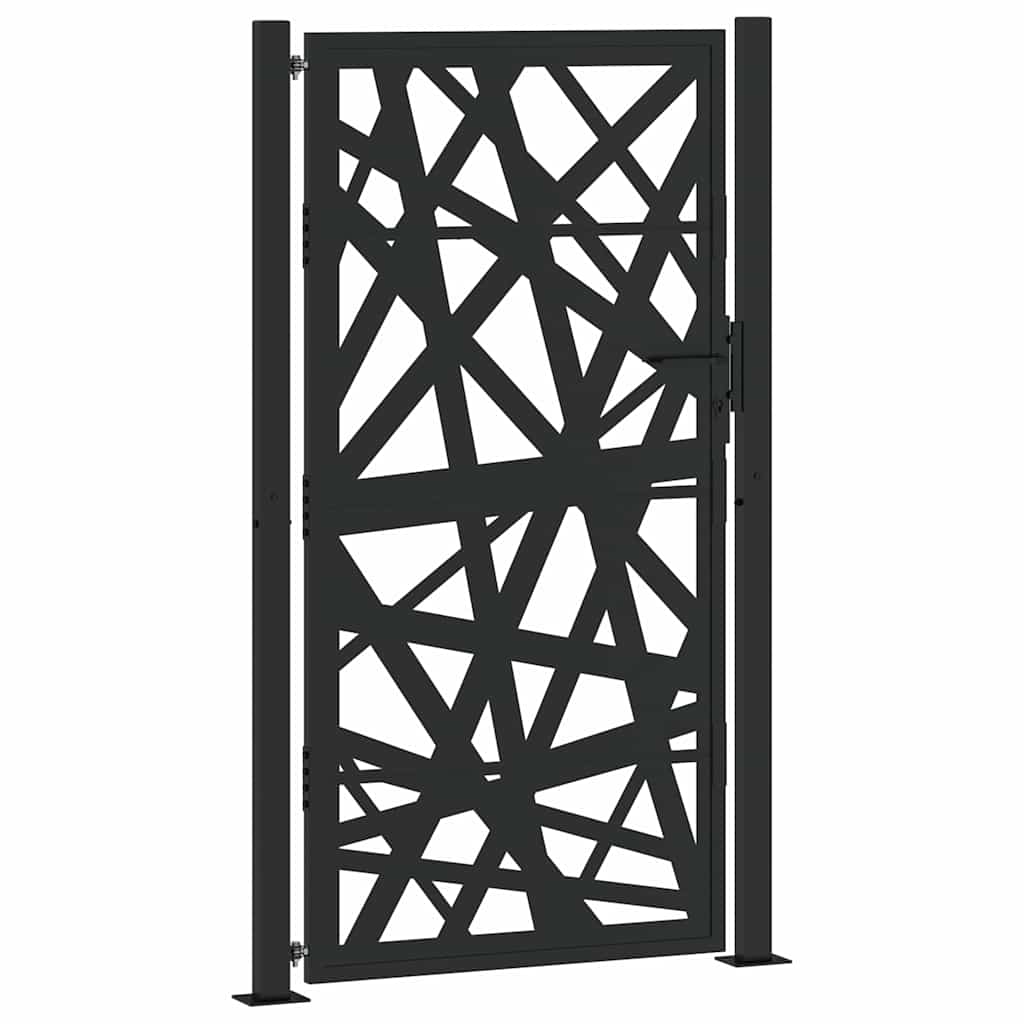 Cancello Vidaxxl con design luminoso 100x175 cm acciaio nero