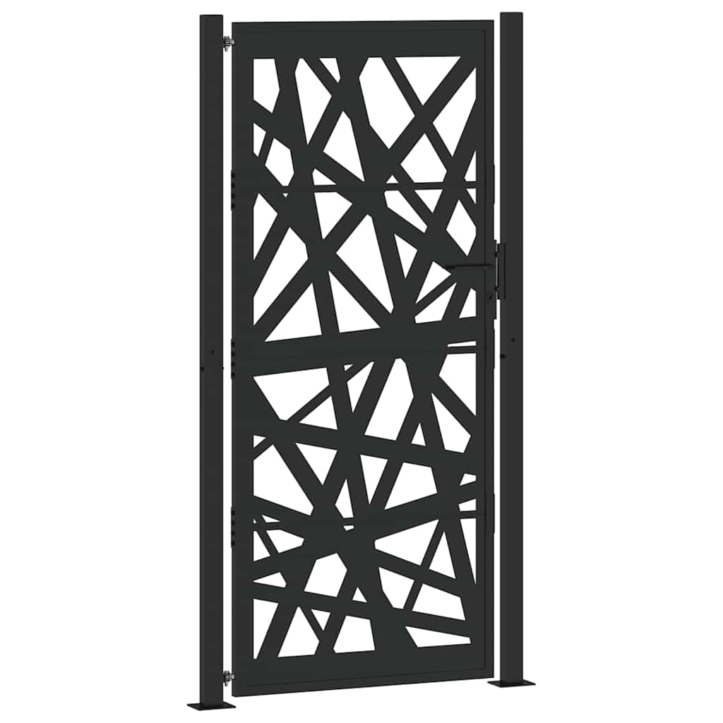 Cancello Vidaxxl con design luminoso 100x200 cm acciaio nero