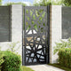 Cancello Vidaxxl con design luminoso 100x200 cm acciaio nero