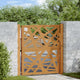 Vidaxl poort met lichtontwerp 100x100 cm weervast staal