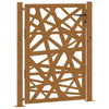 Vidaxl poort met lichtontwerp 100x125 cm weervast staal