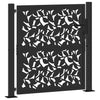 Vidaxl poort met bladontwerp 100x100 cm staal zwart