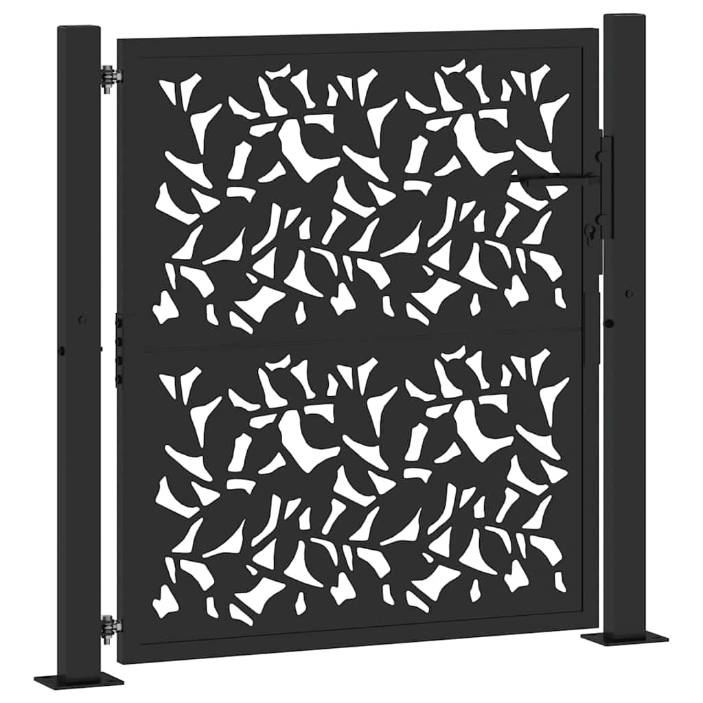 Puerta vidaxxl con diseño de hoja 100x100 cm acero negro