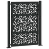 Vidaxl poort met bladontwerp 100x125 cm staal zwart
