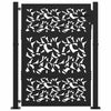 Vidaxl poort met bladontwerp 100x125 cm staal zwart