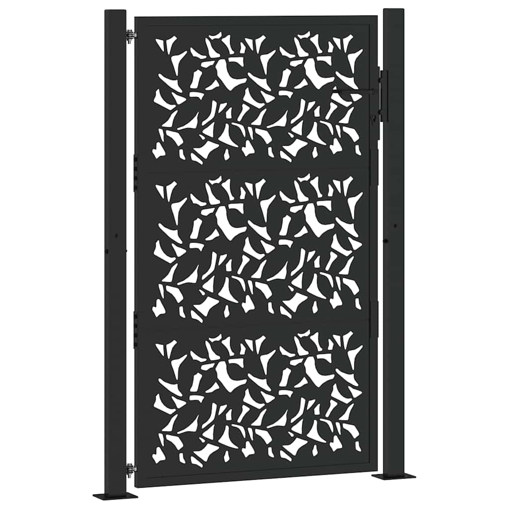 Cancello Vidaxxl con design ad anta 100x150 cm acciaio nero