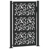 Vidaxl poort met bladontwerp 100x150 cm staal zwart