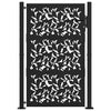 Vidaxl poort met bladontwerp 100x150 cm staal zwart